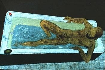 Self-portrait in the bath